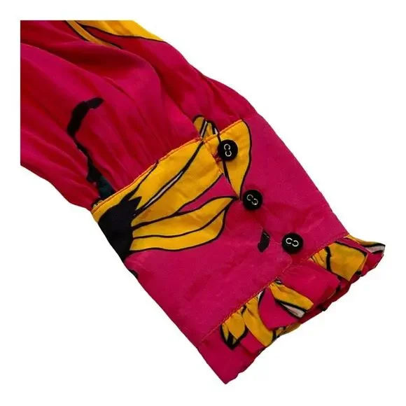 Anthropologie Dhruv Kapoor Frida Floral Tunic Top Women’s Size Medium - Picture 5 of 13